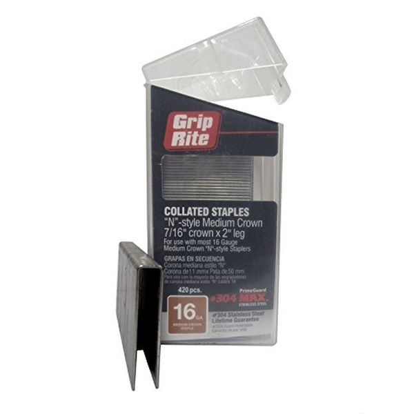 Grip Rite In X In Staples Ga Plain Stainless Steel